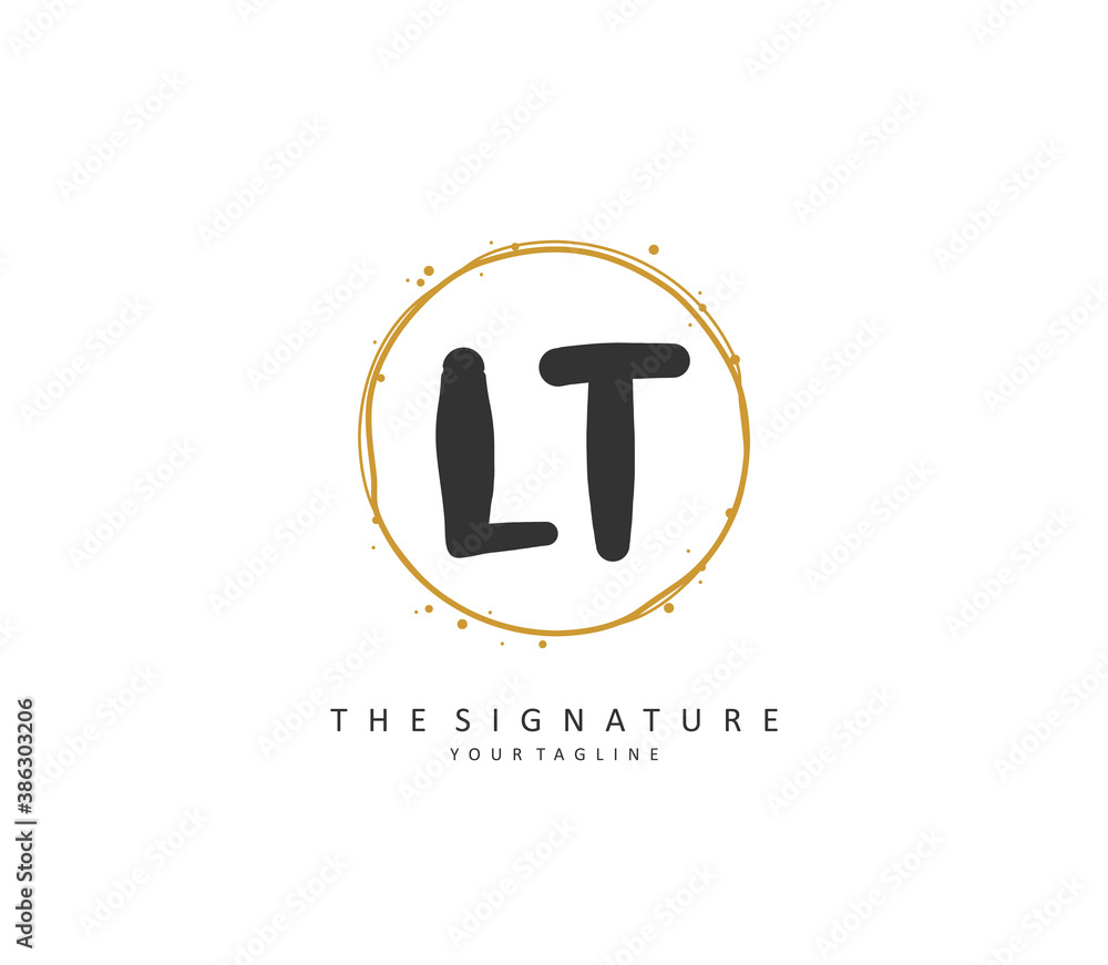 L T LT Initial letter handwriting and signature logo. A concept handwriting initial logo with template element. L T LT Initial letter handwriting and signature logo. A concept handwriting initial logo with template element.
