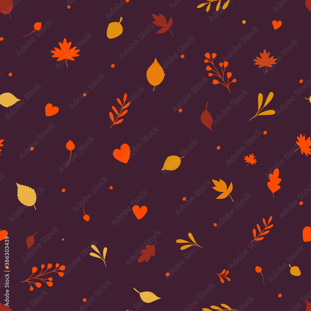ПечатSeamless autumn pattern. Flat vector illustration with acorns and autumn oak leaves in Orange, Beige, Brown and Yellow. Great for backgrounds, apparel design, cards, gift wrapping paper etc.ь ПечатSeamless autumn pattern. Flat vector illustration with acorns and autumn oak leaves in Orange, Beige, Brown and Yellow. Great for backgrounds, apparel design, cards, gift wrapping paper etc.ь