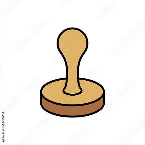 stamp icon isolated sign symbol and flat style for app, web and digital design. Vector illustration.
