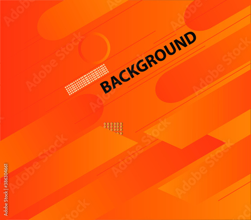 geometric orange background with shape element design
