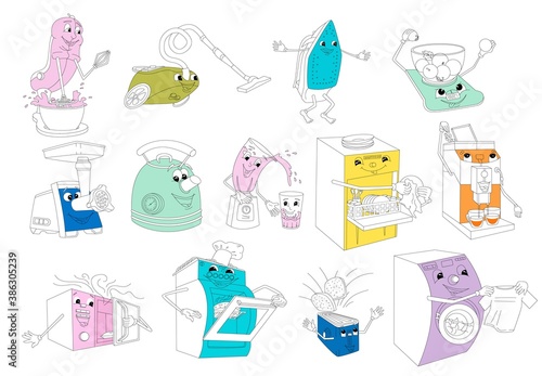 Bright kitchen devices have fun, sketch set