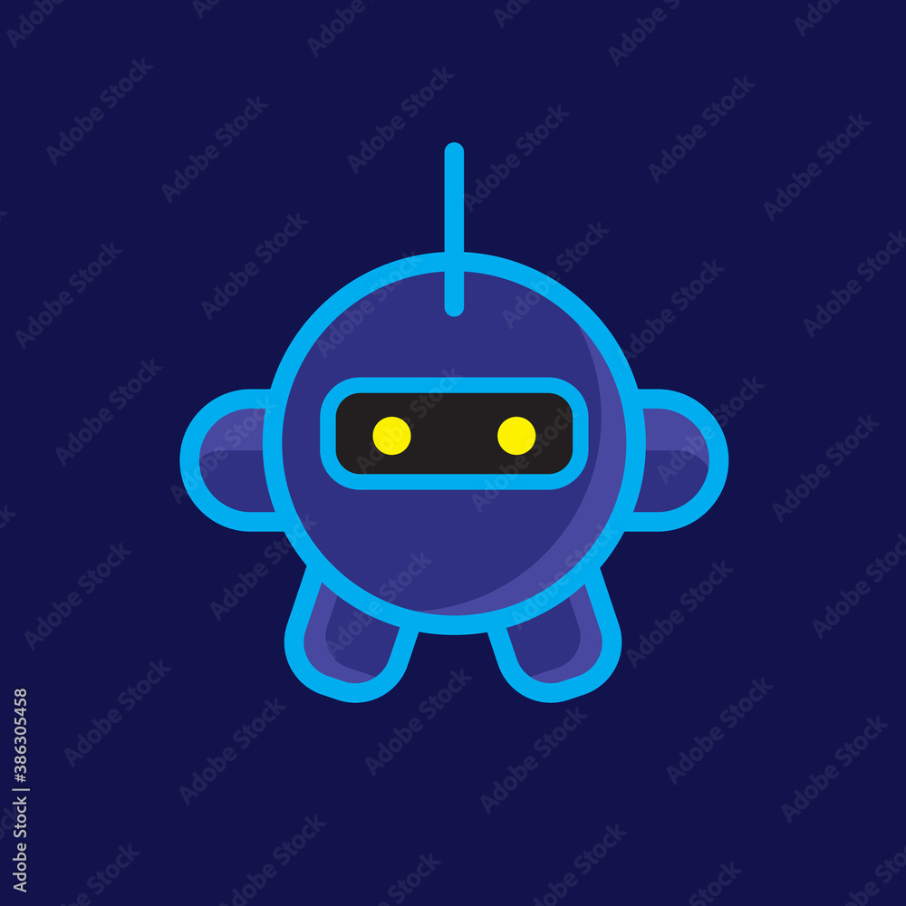 Cute robot mascot logo icon. vector illustration Cute robot mascot logo icon. vector illustration