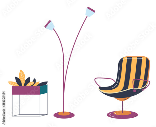 Interior design of living room or lounge vector