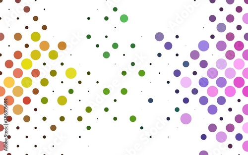 Light Multicolor  Rainbow vector pattern with spheres.
