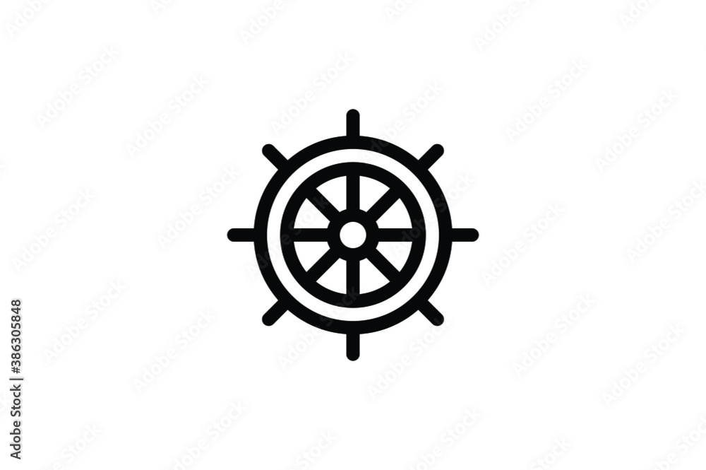 Diving Outline Icon - Steering Wheel Diving Outline Icon - Steering Wheel