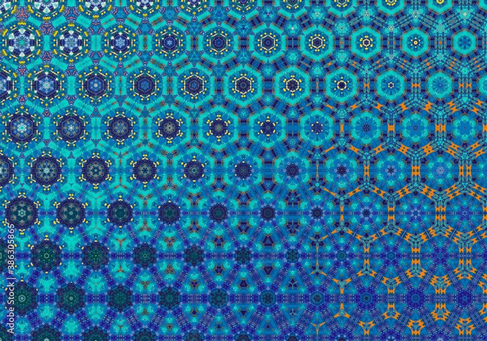 Blue abstract geometric winter christmas background illustration