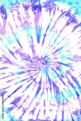 SPIRAL TIE DYE VECTOR SIMULATION IN NEON COLORS
