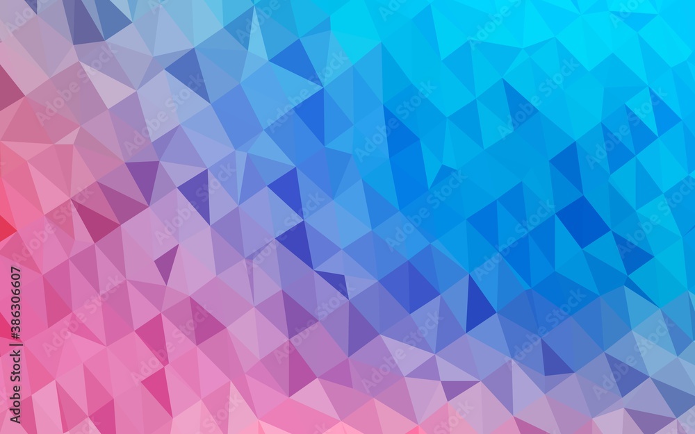 Obraz premium Light Blue, Red vector abstract polygonal texture.