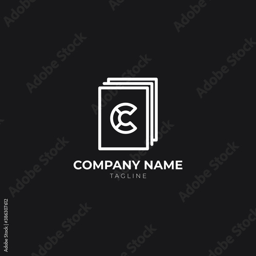 Lettermark, C alphabet logo vector for awesome bussines, company, startup or corporation identity