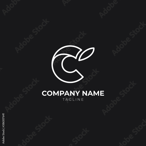 Lettermark, C alphabet logo vector for awesome bussines, company, startup or corporation identity