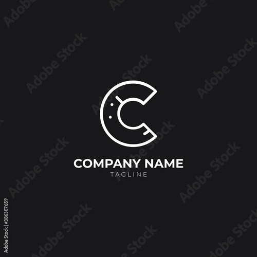 Lettermark, C alphabet logo vector for awesome bussines, company, startup or corporation identity