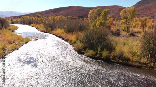 Provo River. Heber, Utah drone videography. photo