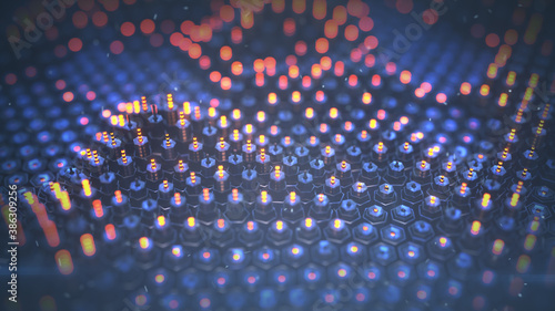 Futuristic technology three...