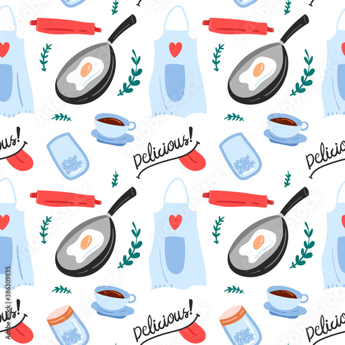 KITCHEN COLORFUL SEAMLESS PATTERN