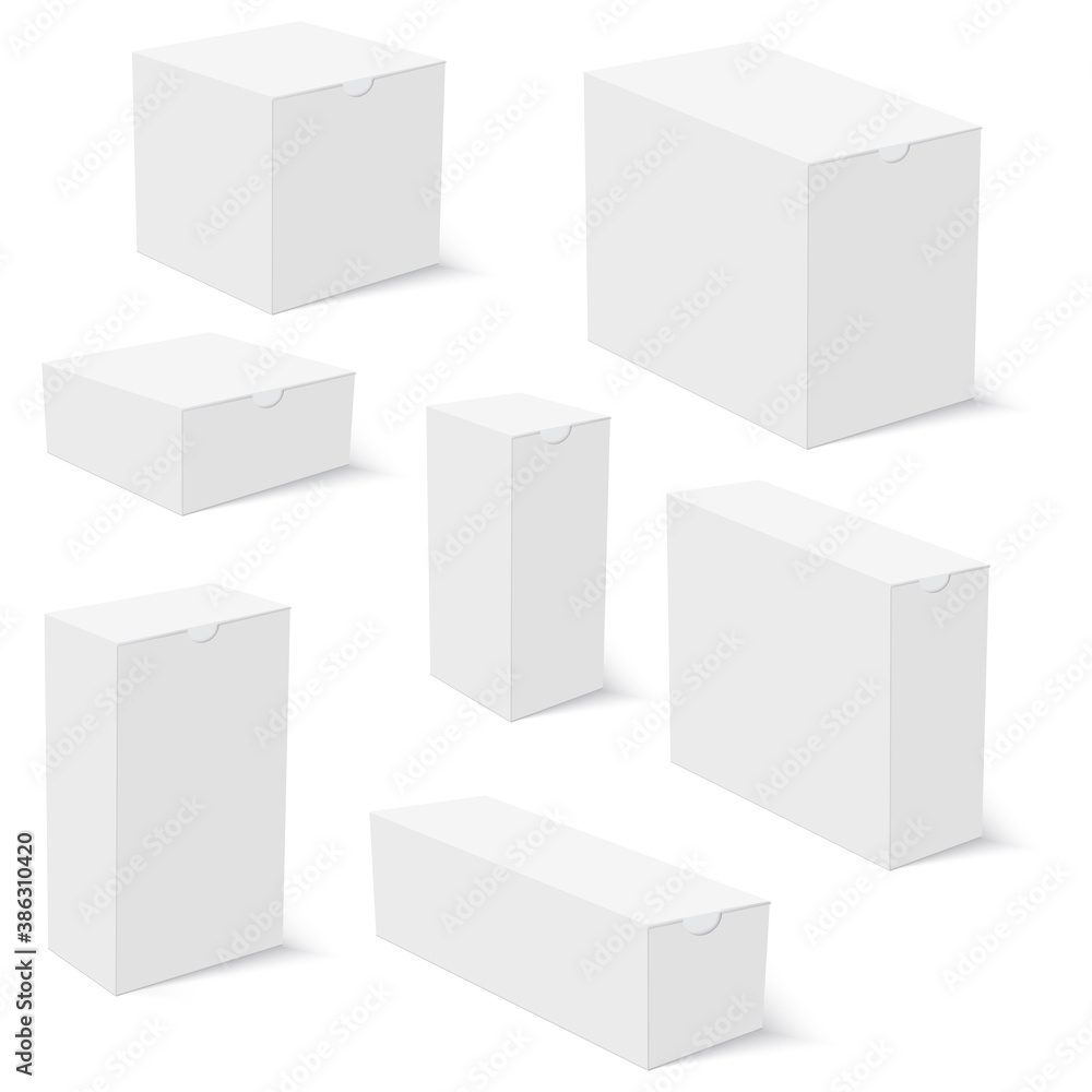 Set of box, packaging template. Vector. Set of box, packaging template. Vector.