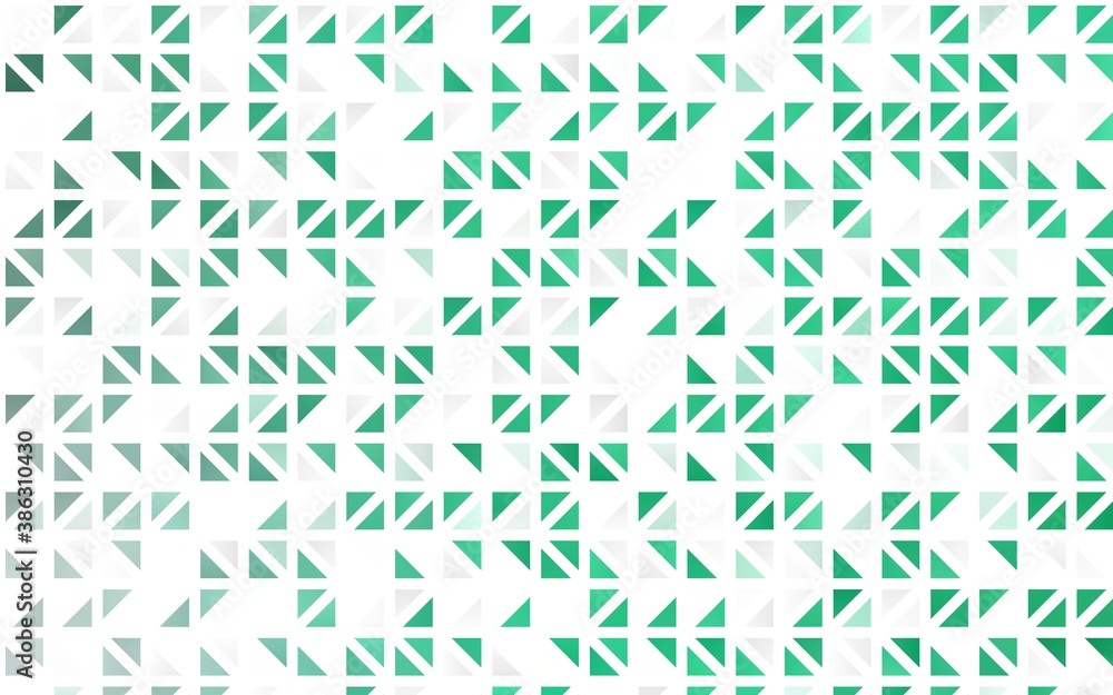 Light Green vector seamless layout with lines, triangles.