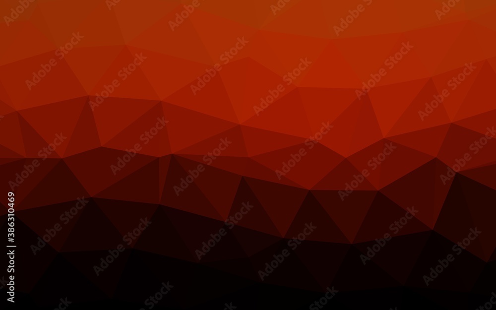 Obraz premium Dark Orange vector polygonal pattern.