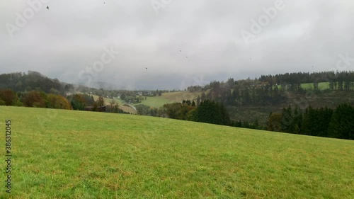 Field Neuastenberg with fog (Winterberg / Germany) photo