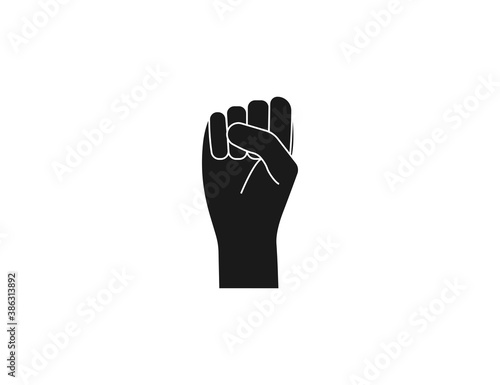 Bump, fist icon on white background. Vector illustration.