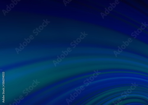 Dark BLUE vector blurred bright template.