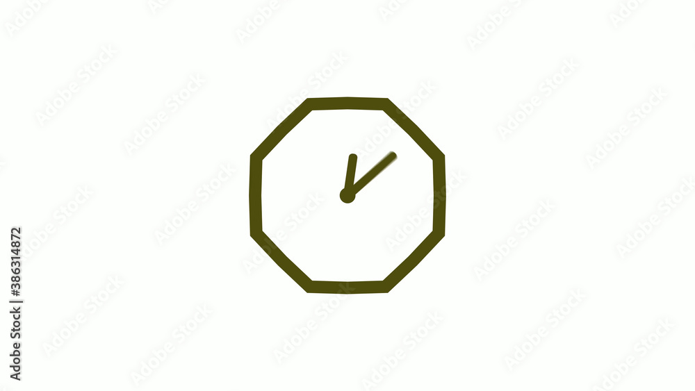 Amazing counting down clock icon on white background, 12 hours clock icon Amazing counting down clock icon on white background, 12 hours clock icon