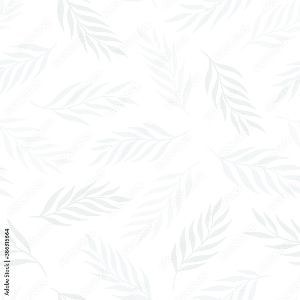 Hand drawn leaf seamless pattern design. Subtle white background. Vector illustration for surface design, print, poster, icon, web, graphic designs. Hand drawn leaf seamless pattern design. Subtle white background. Vector illustration for surface design, print, poster, icon, web, graphic designs.