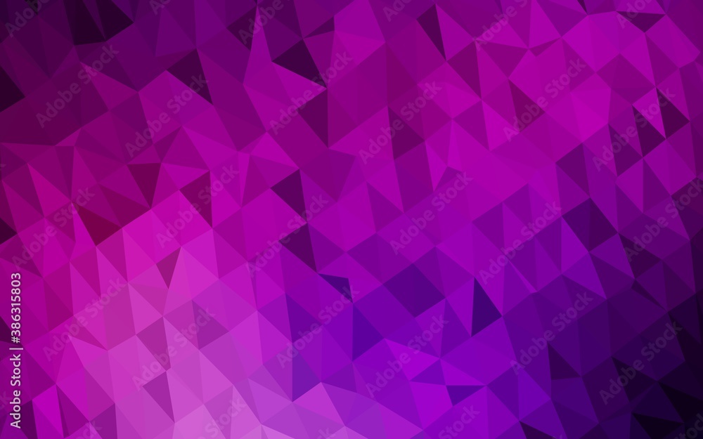 Dark Purple vector polygon abstract layout. Dark Purple vector polygon abstract layout.