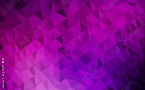 Dark Purple vector polygon abstract layout.