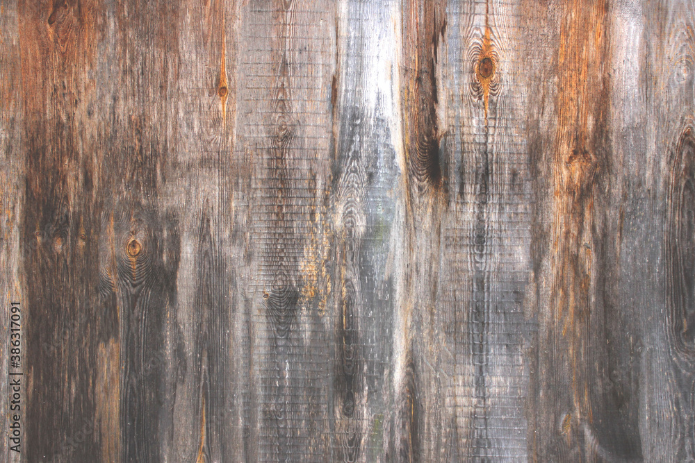 Obraz premium Brown wooden texture background. Old wooden fence. Abstract natural backdrop.