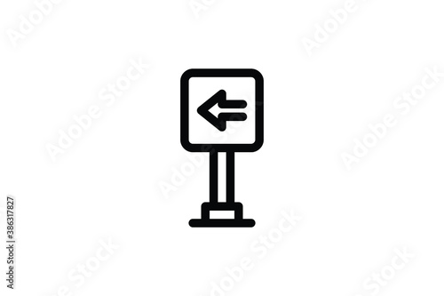 Navigation Outline Icon - Direction Sign