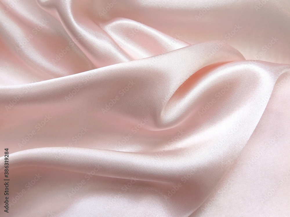 Obraz premium Texture satin. silk background. shiny wavy pattern canvas. color fabric, cloth