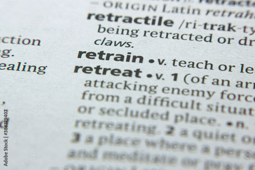 Word or phrase Retrain in a dictionary.