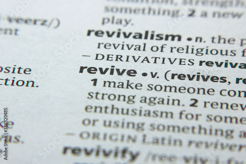 Word or phrase Revive in a dictionary.