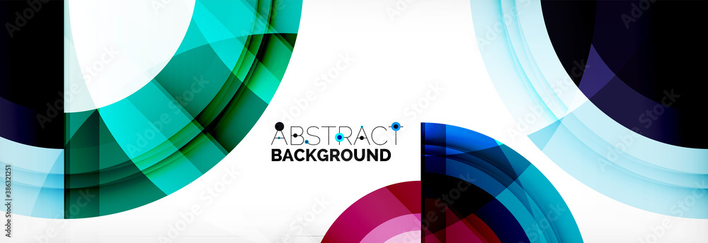 Round shapes, triangles and circles. Modern abstract background Round shapes, triangles and circles. Modern abstract background