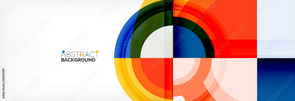 Round shapes, triangles and circles. Modern abstract background Round shapes, triangles and circles. Modern abstract background