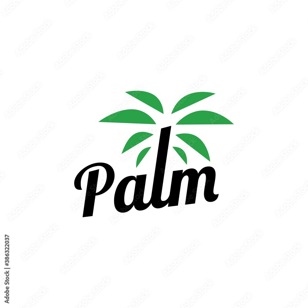 Fototapeta premium palm tree logo vector icon illustration