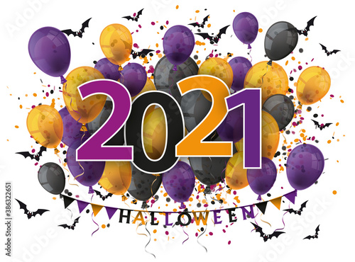 2021 Halloween Balloons Bats