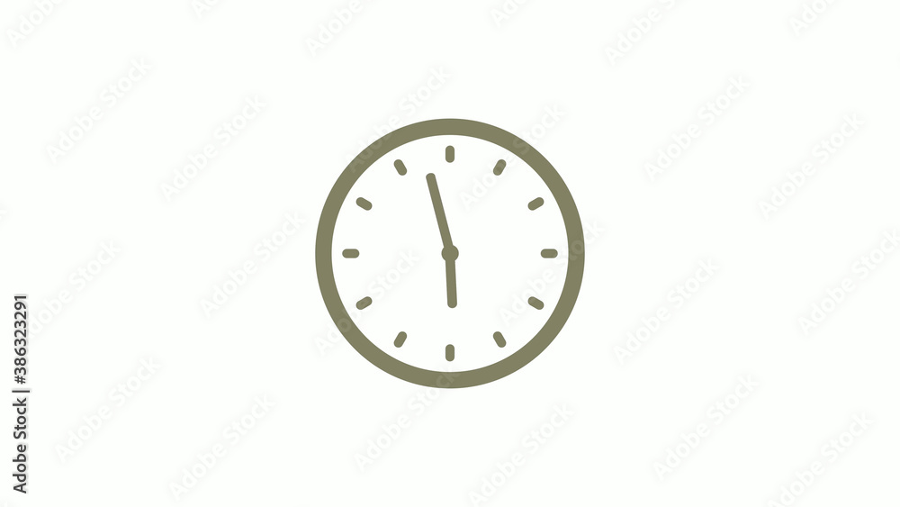 New yellow gray circle 12 hours clock icon on white background, Clock icon New yellow gray circle 12 hours clock icon on white background, Clock icon