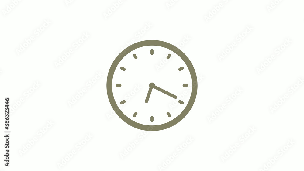 New yellow gray circle 12 hours clock icon on white background, Clock icon New yellow gray circle 12 hours clock icon on white background, Clock icon