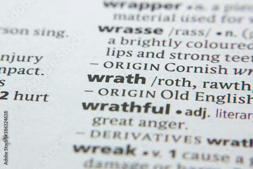 Word or phrase Wrath in a dictionary.