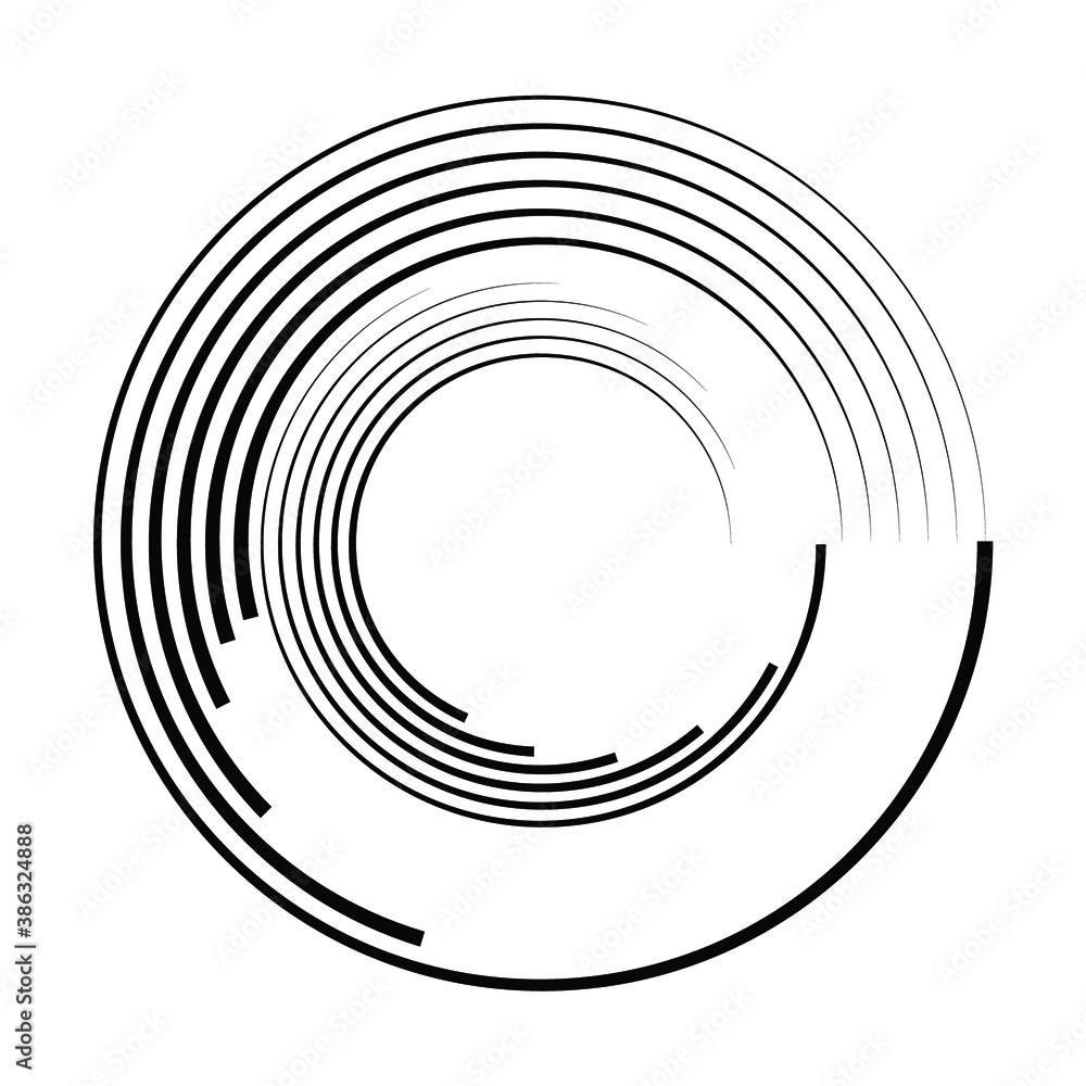 Lines in Circle Form . Spiral Vector Illustration .Technology round Logo . Design element . Abstract Geometric shape . Lines in Circle Form . Spiral Vector Illustration .Technology round Logo . Design element . Abstract Geometric shape .