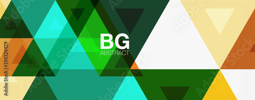 Mosaic triangle pattern abstract background for cover, banner, flyer and poster and other template