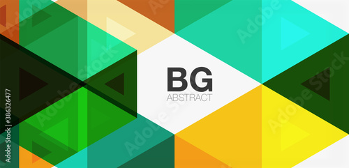 Mosaic triangle pattern abstract background for cover, banner, flyer and poster and other template