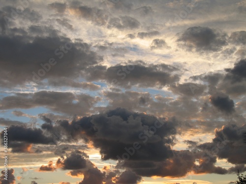 Nature, doberman, sea, water, shore, sun, sunset, sunset on the water, evening sunset, clouds.