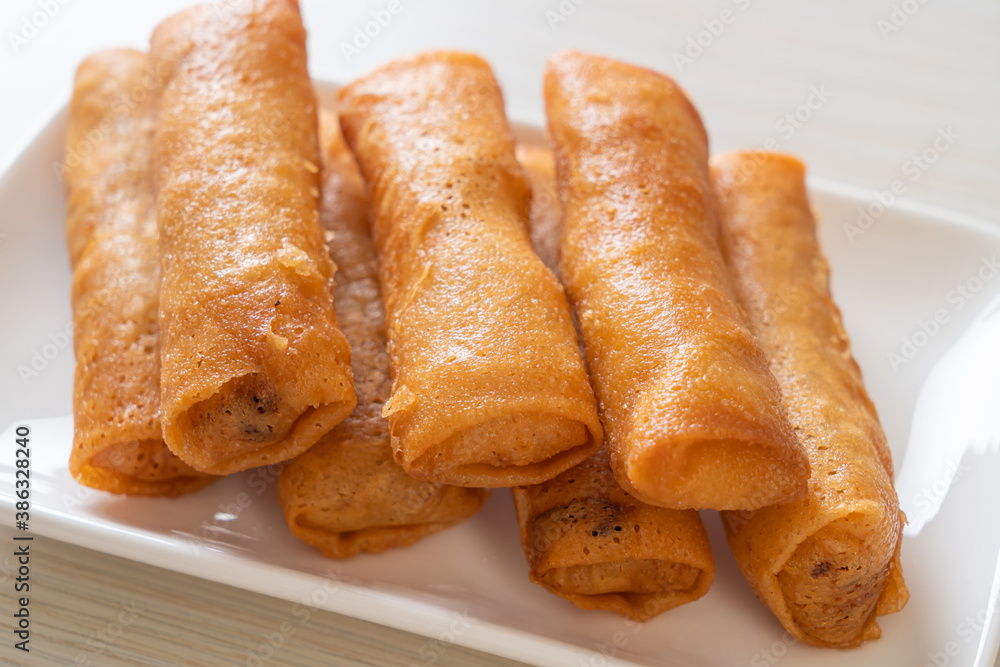 fried spring roll with sauce fried spring roll with sauce