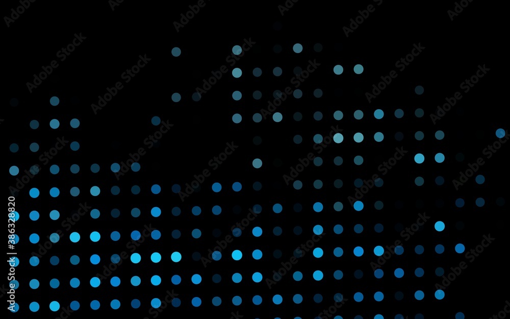 Dark BLUE vector background with bubbles. Dark BLUE vector background with bubbles.