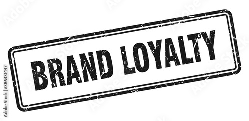 brand loyalty stamp. square grunge sign on white background