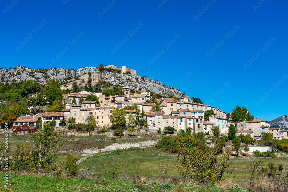 Trigance in Verdon Gorge, Gorges du Verdon in Provence, France