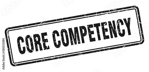core competency stamp. square grunge sign on white background