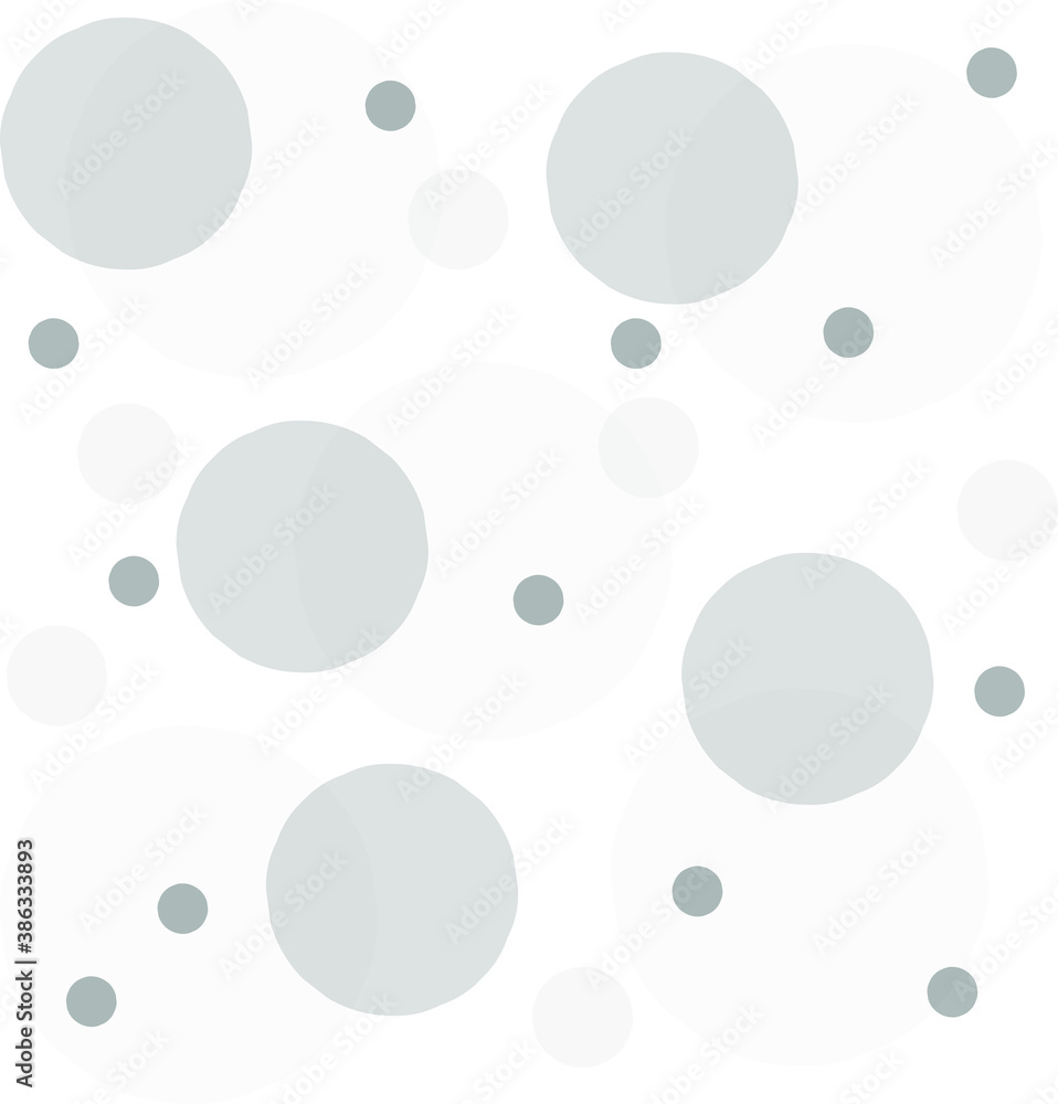 Gray vector background with a pattern of circles with different diameters. Textured template for a web splash in a modern style.